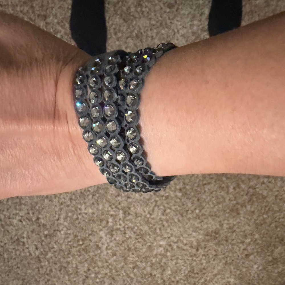 Swarovski Black Crystal Wrap Bracelet